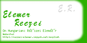 elemer reczei business card